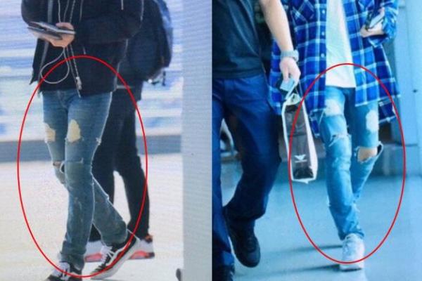 Beberapa waktu lalu di salah satu portal komunitas online, seorang fan memposting foto komparasi saat Baekhyun memakai celana skinny jeans yang samapada 2015 dan 2016