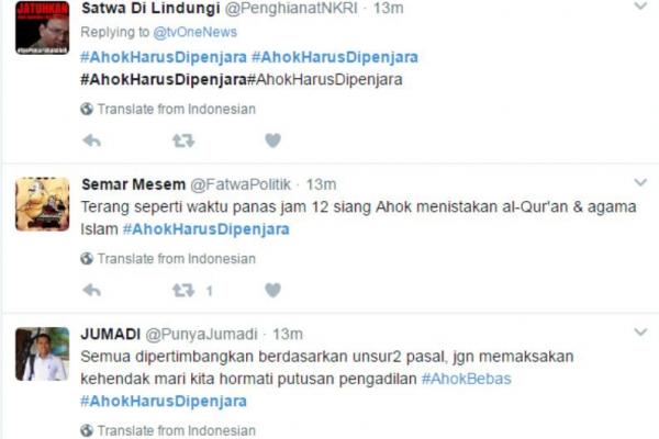 Sidang final Gubernur DKI Jakarta ini juga mengundang banyak komentar dari netizen.