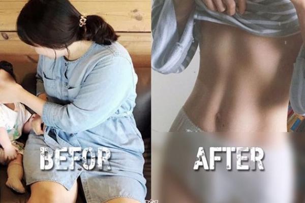 Wanita asal Korea Park Jee Won melakukan perubahan drastis pada tubuhnya setelah kenaikan berat badan yang dialaminya pada masa kehamilan