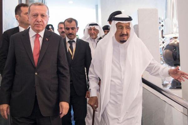 Raja Salman dan Presiden Turki Recep Tayyip Erdogan mengadakan pertemuan di Istana Al-Salam di Jeddah