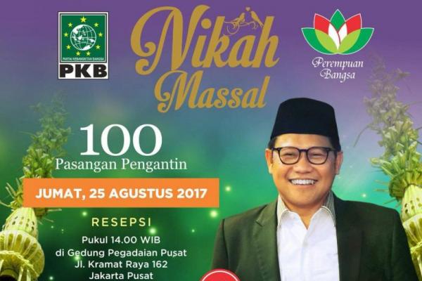 Cak Imin mengatakan nikah massal yang digelarnya dengan tema 