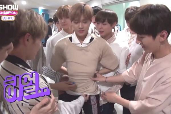 Sudah biasa jika banyak idol wanita yang memiliki ukuran pinggang yang super kecil namun ternyata tidak hanya idol perempuan.