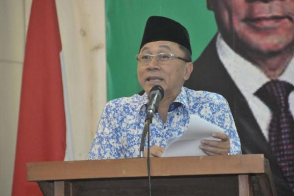 Ketua MPR Zulkifli Hasan menyampaikan Orasi Kebangsaan bersama ratusan anggota dan pengurus PP Gerakan Pemuda Al Wasliyah