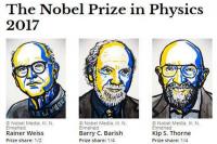Tiga Ilmuan AS Raih Penghargaan Nobel Fisika 2017