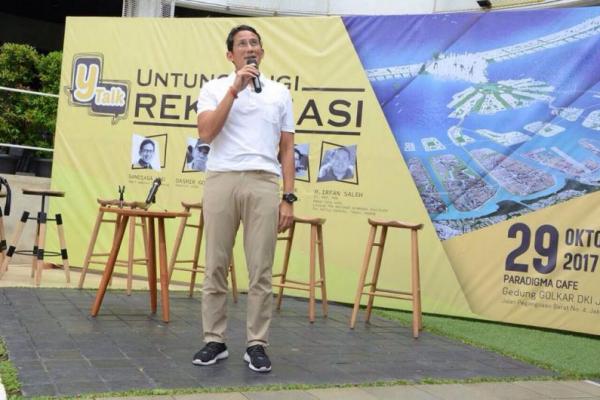  Sandiaga Uno enggan berkomentar soal kasus dugaan korupsi terkait reklamasi teluk Jakarta yang sedang diselidiki Komisi Pemberantasan Korupsi (KPK).