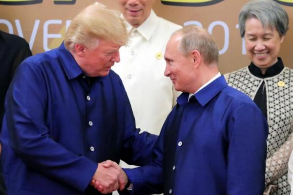 Presiden Rusia, Vladimir Putin mengucapkan terima kasih kepada Donald Trump atas bantuan Amerika Serikat