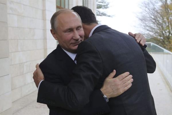 Presiden Suriah, Bashar al-Assad mengucapkan terima kasih kepada mitranya dari Rusia, Vladimir Putin, karena menyelamatkan negaranya dan atas dukungannya di Suriah