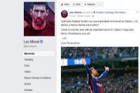 Kalahkan Madrid, Messi Langsung Buat Status Facebook 