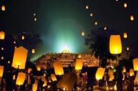 Lepas 2017, Langit Borobudur Tertutup Ribuan Lampion