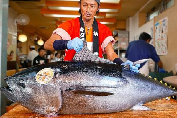 Per kilonya, ikan tuna sirip biru ini dijual dengan harga Rp10,5 juta. Waw