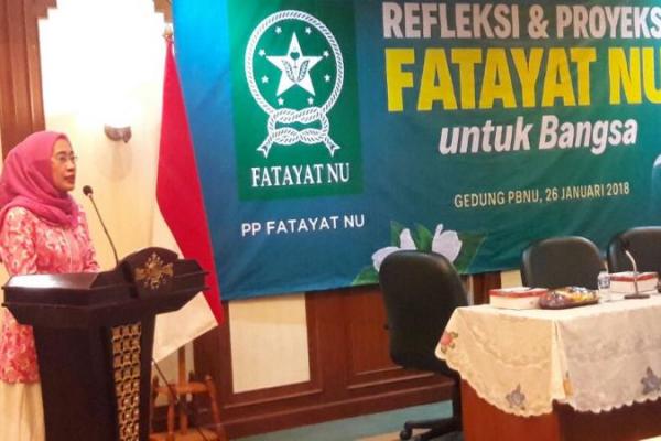 Ketua Umum Pimpinan Pusat (PP) Fatayat Nahdlatul Ulama (NU) Anggia Ermarini Ermarini menyoroti gerakan perempuan dan anak di Indonesia.