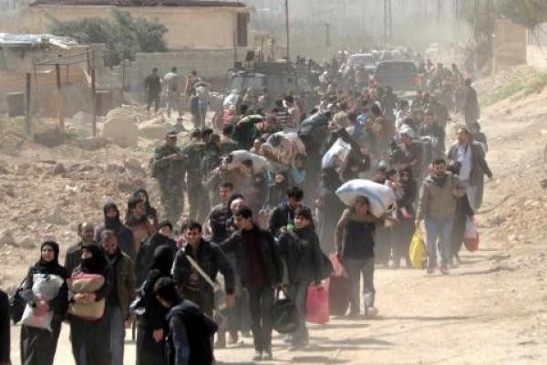 Migrasi yang tiba-tiba itu merupakan perpindahan massa terbesar di Ghouta Timur sejak pasukan rezim