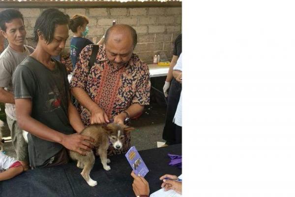 Fadjar menyampaikan apresiasi kepada petugas vaksinasi dan dinas provinsi/kabupaten/kota atas pencapaian program pemberantasan rabies di Bali pada  2017 yang berhasil menurunkan kasus lebih dari 80 persen dibandingkan kasus pada 2015.