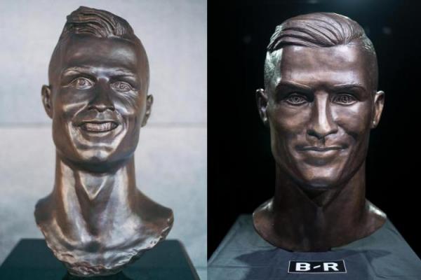 Sang pematung mendapatkan restu dari bintang Real Madrid tersebut untuk membuat patung pengganti.