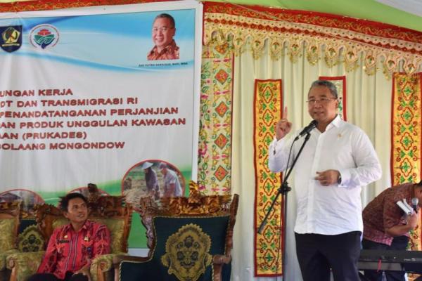 Kemendes PDTT siap memberikan bantuan sebesar Rp500 juta kepada 10 Badan Usaha Milik Desa (BUMDes) di Kabupaten Bolaang Mongondow, Sulawesi Utara