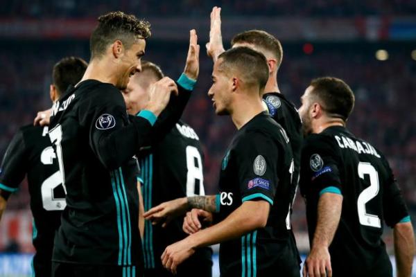 Real Madrid meraih kemenangan dalam putaran pertama semifinal Liga Champions 2018, saat menang tipis 2-1