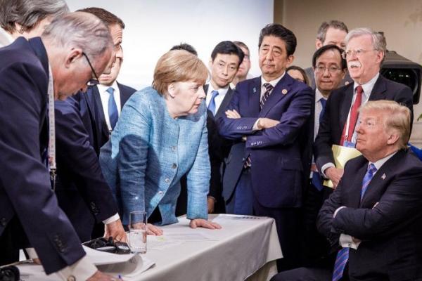 Trump meminta agar Rusia diterima kembali ke G7. Sayangnya, saran itu dengan segera dicekal oleh sekutu Eropanya, kecuali Italia.