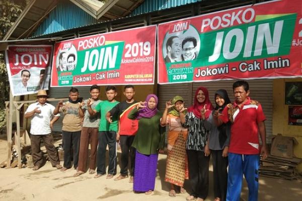 Posko Jokowi-Muhaimin Iskandar (JOIN) untuk Pilpres 2019 mulai membanjiri sejumlah wilayah di Indonesia. Pembentukan posko tersebut merupakan atas inisiatif dari masyarakat.
