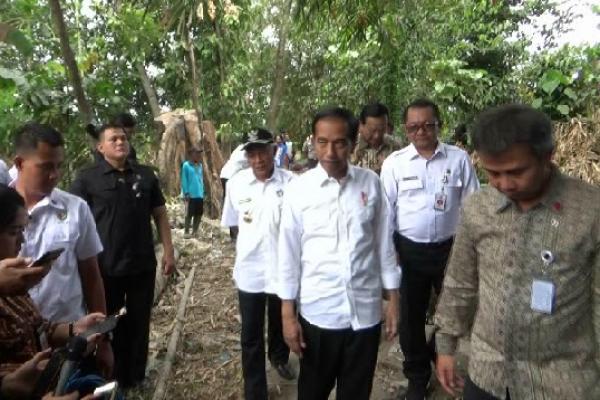 Presiden Joko Widodo (Jokowi) dalam kunjungan kerjanya ke Daerah Istimewa Yogyakarta hari ini melakukan peninjauan pemanfaatan dana desa.