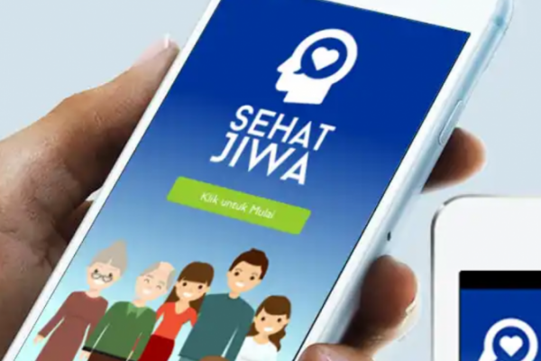 Masyarakat dapat mengunduh aplikasi Sehat Jiwa melalui smartphone untuk mengetahui informasi dan screening kesehatan jiwa. 