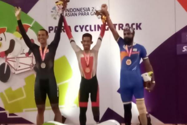 Ambisi Tim Balap Sepeda Indonesia melahirkan medali emas di Jakarta International Velodrome Rawamangun Jakarta pada ajang Asian Para Games III/2018 terpenuhi. 