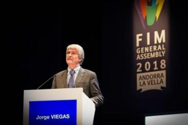Viegas menjadi satu-satunya kandidat presiden FIM setelah kandidat lainnya, Wolfgang Srb, mundur karena masalah kesehatan.