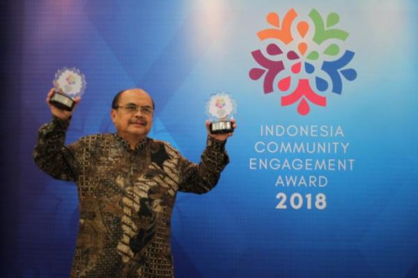 Badan Amil Zakat Nasional (BAZNAS) meraih dua penghargaan dari Indonesia Community Engagement Award 2018 dalam kategori Komunitas Masyarakat