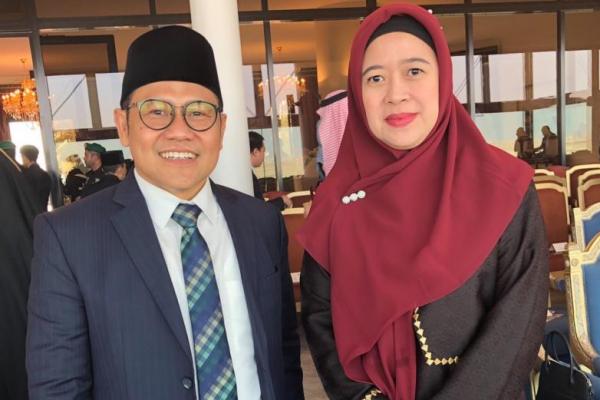 Ketua Umum PKB Muhaimin Iskandar alias Cak Imin mengunggah sebuah foto bersama Menko Bidang Pembangunan Manusia dan Kebudayaan, Puan Maharani.