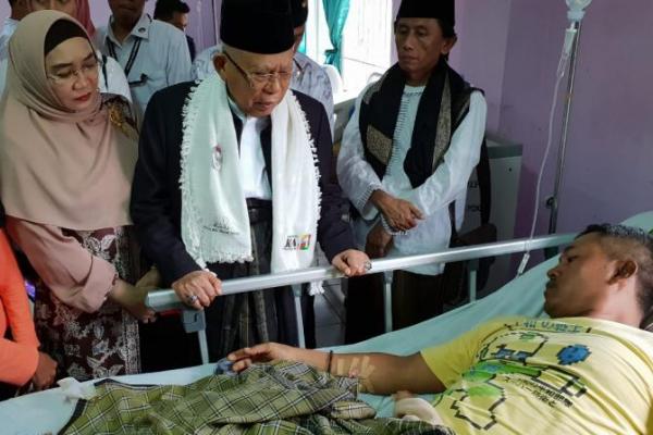 KH Ma`ruf Amin mengaku sangat berduka atas bencana tsunami yang menimpa masyarakat Pandeglang, Serang, Pantai Anyer, serta pesisir selat sunda. Termasuk masyarakat pesisir Lampung Selatan.