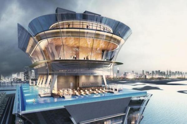 Emirat akan segera naik lebih lanjut saat memulai membangun salah satu kolam atap tertinggi di dunia.