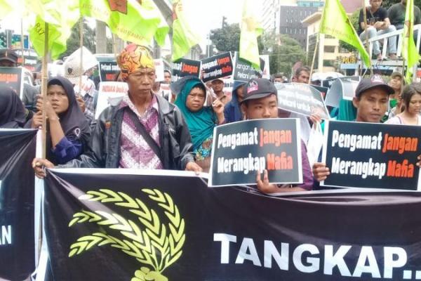 Aksi unjuk rasa ini menyusul informasi yang masif dilakukan LSM yang mengatasnamakan petani.