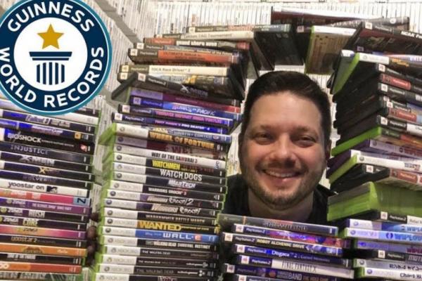 Seorang pria Texas memiliki 20.139 video game dan butuh delapan hari untuk menghitung koleksinya untuk Guinness World Record.