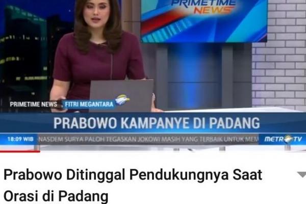 BPN Prabowo-Sandi melaporkan Metro TV ke Dewan Pers karena telah menyiarkan berita hoax terkait kampanye capres nomor urut 02 itu di Padang, Selasa (2/4).
