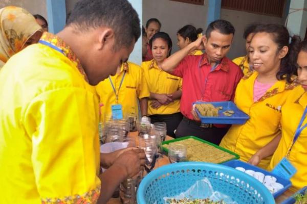 UPT PTK Disnaker Provinsi NTT Balai latihan Kerja(BLK) Kupang  binaan BLK Lombok Timur menggelar praktik budidaya tanaman sayuran di BLK Kupang