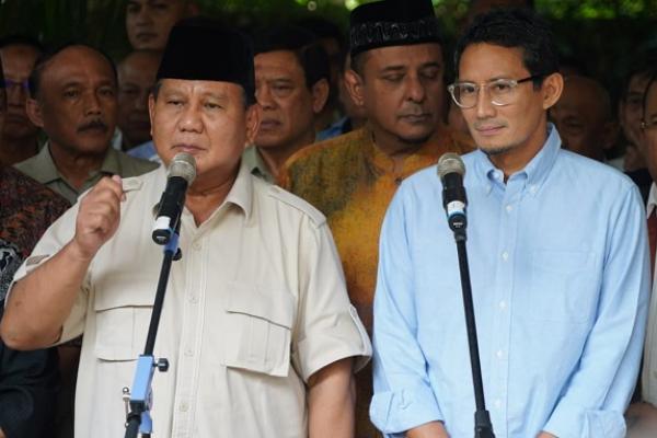 Pasangan capres-cawapres nomor urut 02 Prabowo-Sandiaga Uno menolak hasil rekapitulasi Pilpres 2019 yang ditetapkan Komisi Pemilihan Umum (KPU).