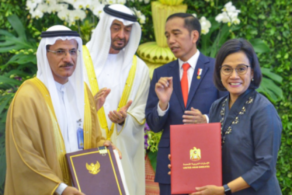 Sebanyak sembilan MoU ditandatangani dari Kunjungan Putra Mahkota Abu Dhabi ke Istana Bogor.