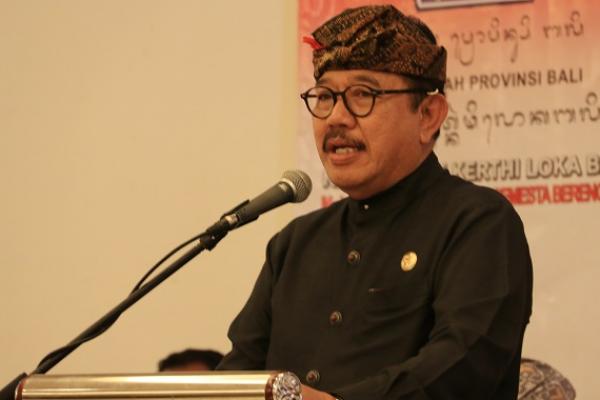 Wakil Gubernur Bali Tjokorda Oka Artha Ardana Sukawati (Cok Ace) menjadi inspektur upacara pembukaan Pendidikan dan Pelatihan Calon Paskibraka Provinsi Bali Tahun 2019, di Hotel Oranije Denpasar, Selasa (30/7).