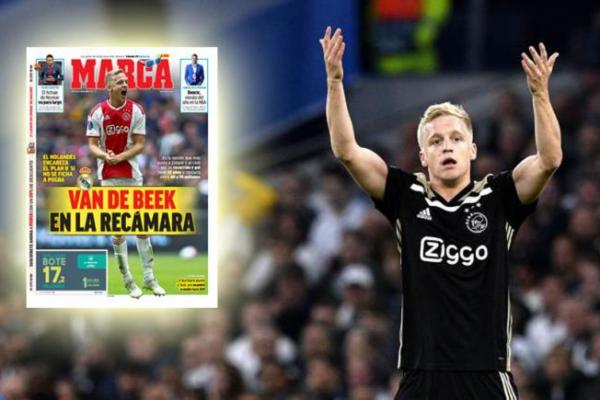 Donny van de Beek sekali lagi terdengar di Estadio Santiago Bernabeu karena Real Madrid serius mempertimbangkan untuk merekrut gelandang Ajax itu musim panas ini