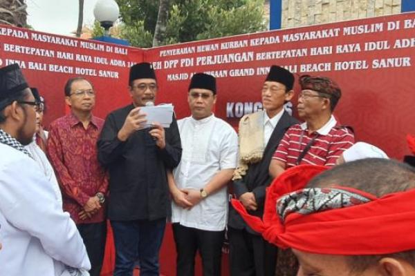 PDIP memberikan perhatian kepada umat Islam di provinsi Bali ini, bahwa toleransi kehidupan beragama di provinsi Bali sangat baik