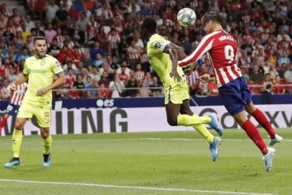 Alvaro Morata menjadi pahlawan dalam laga Atletico Madrid versus Getafe di Wanda Metropolitano