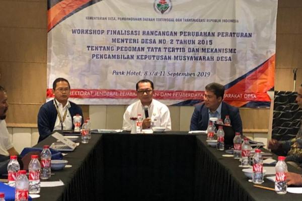 workshop finalisasi terkait perubahan peraturan tersebut di Park Hotel Jakarta yang digelar sejak minggu (8/9) lalu oleh Direktorat Jenderal Pembangunan dan Pemberdayaan