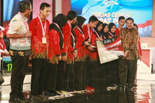 Perasaan suka cita tengah menghinggapi, tim SMAN 2 Sampit, Provinsi Kalimantan Tengah diajang Final Lomba Cerdas Cermat Empat Pilar tingkat nasional tahun 2019