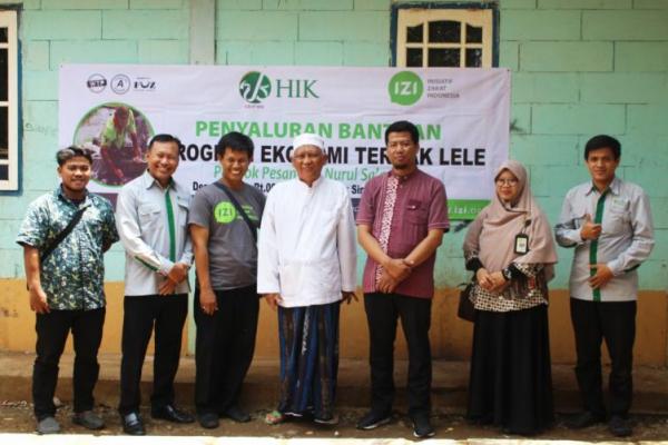Laznas IZI Kantor Perwakilan Banten bersama BPRS HIK launching Program Pemberdayaan Ekonomi berupa Budidaya Ternak Lele