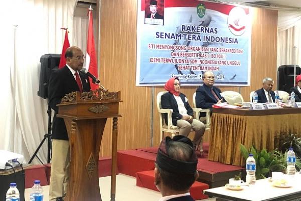 Rapat Kerja Nasional (Rakernas) Senam Tera Indonesia (STI) yang di selenggarakan pada Jumat 15 November 2019 di kota Samarinda guna membahas program kerja tahunan. Acara tersebut di hadiri oleh para peserta delegasi seluruh penjuru Indonesia.