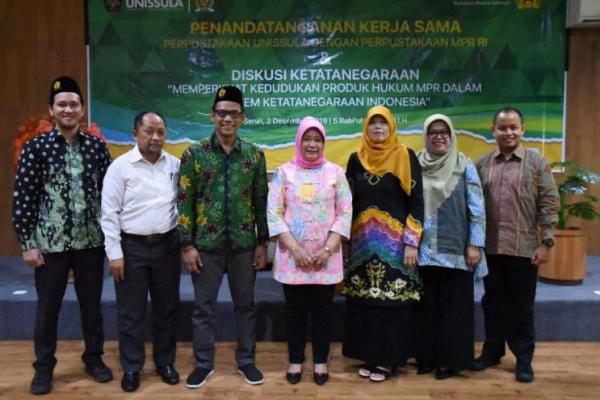 Dalam rangka meningkatkan tata kelola perpustakaan di lingkungan MPR, Sekretariat Jenderal MPR RI melakukan kerjasama dengan Universitas Islam Sultan Agung Semarang (Unissula)