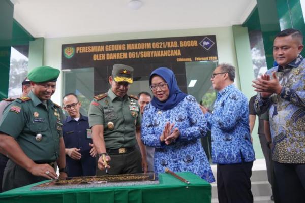 Makodim 0621/Kabupaten Bogor dibangun dari anggaran Pemerintah Kabupaten Bogor senilai Rp9 Miliar.