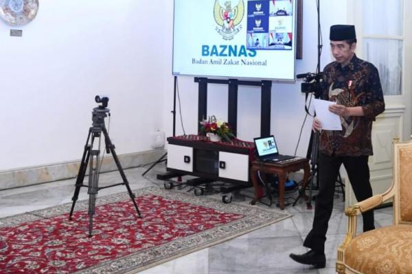 Presiden RI, Joko Widodo mengajak masyarakat menunaikan Zakat, Infak dan Sedekahnya melalui Badan Amil Zakat Nasional (Baznas).