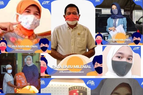 tagline Gaya Baru Milenial keren bermasker sebagai bentuk partisipasi anak muda dalam menekan penyebaran covid-19 di Indonesia yang semakin meningkat