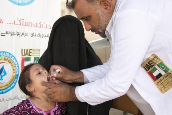 Sekitar 12 juta anak di Pakistan menerima vaksinasi polio dalam kampanye yang dipimpin oleh UEA.