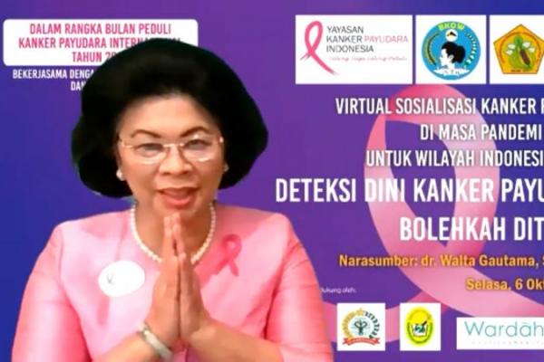 Ketua YKPI mengimbau pentingnya deteksi dini kanker payudara. Berdasarkan data global 2018, kanker payudara adalah jenis kanker tertinggi untuk pasien kanker di Indonesia.